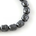 Perles Brins d'hématite synthétique forme tête de bouddah - 10x8.5~9x7mm