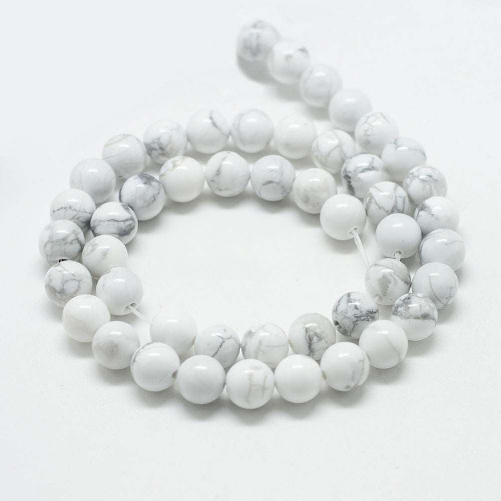 Natural Round Howlite Beads - 4mm 6mm 8mm 10mm