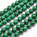 Perles en malachite rondes naturelles qualité 3A - 4 mm 6 mm 8 mm