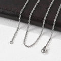 304 Stainless Steel Necklace, Cable Chains, with Lobster Claw Clasps, Stainless Steel Color, 60cm, 2mm, 10 Pcs/Lot