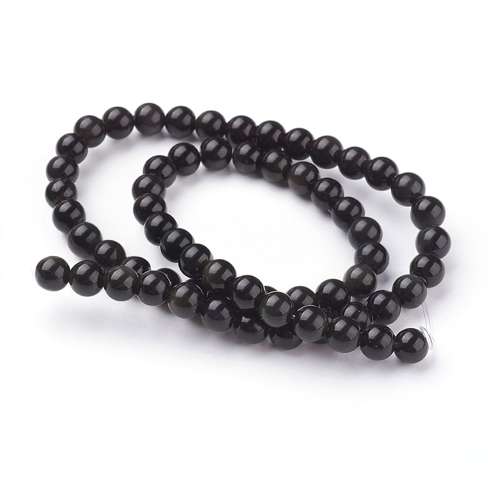Natural Black Tourmaline Beads, Grade 5A - 4mm, 6mm, 8mm, 10mm