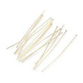 304 Stainless Steel Flat Head Pins, Gold, 50x0.7mm, head: 1.5mm, 50 pcs/bag
