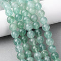 Perles en fluorite verte rondes naturelles - 4mm 6 mm 8 mm 10mm