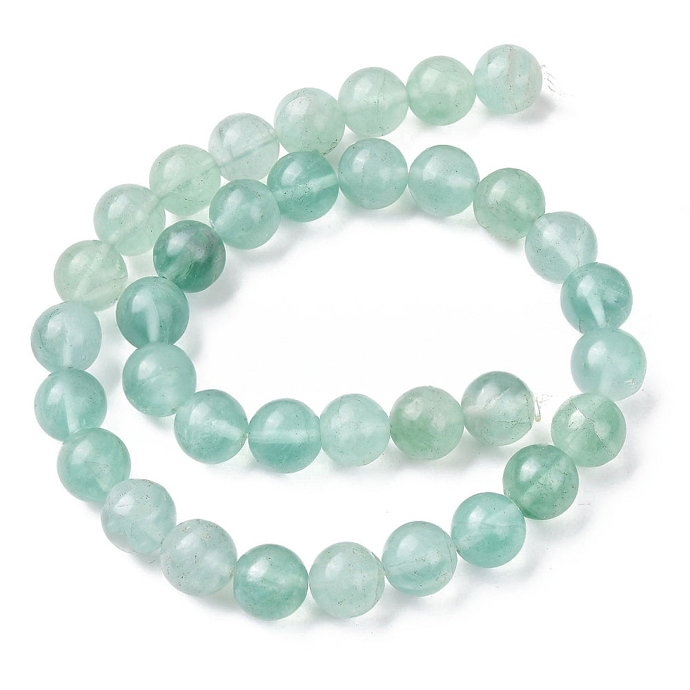 Natural green fluorite round beads - 4mm 6mm 8mm 10mm